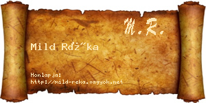 Mild Réka névjegykártya