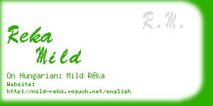 reka mild business card