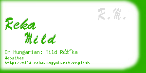reka mild business card